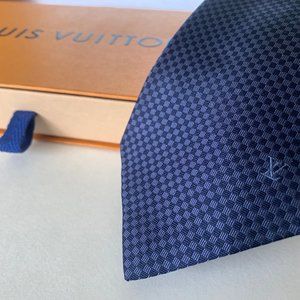 Louis Vuitton - Micro Damier Tie - Marino Blue